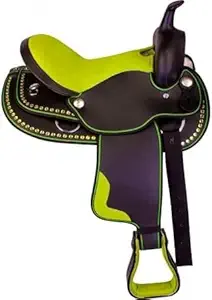 Synthetic Western Barrel Racing Adult Horse Saddle Size 10 inch seat