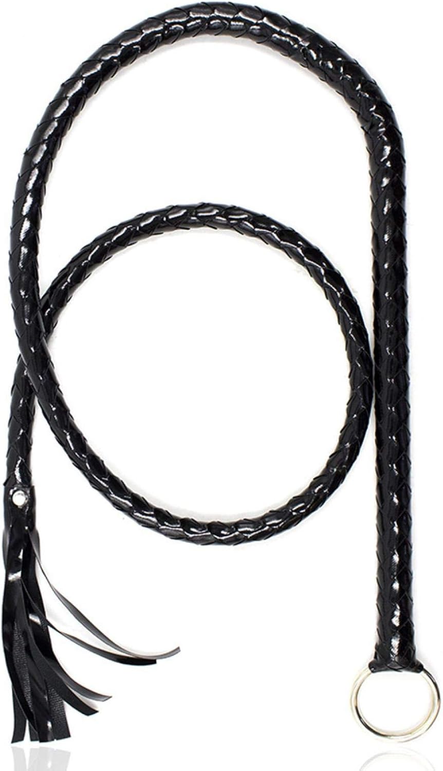 Faux Black Whip Costume Whip Handmade Bullwhip, Whip Costume Accessory Horse s Equestrianism Whips for Stage Performance Racing Cosplay Costume Accessories