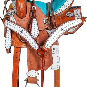 Premium Western Barrel Racing Adult Horse Saddle 12 Inches Seat Available