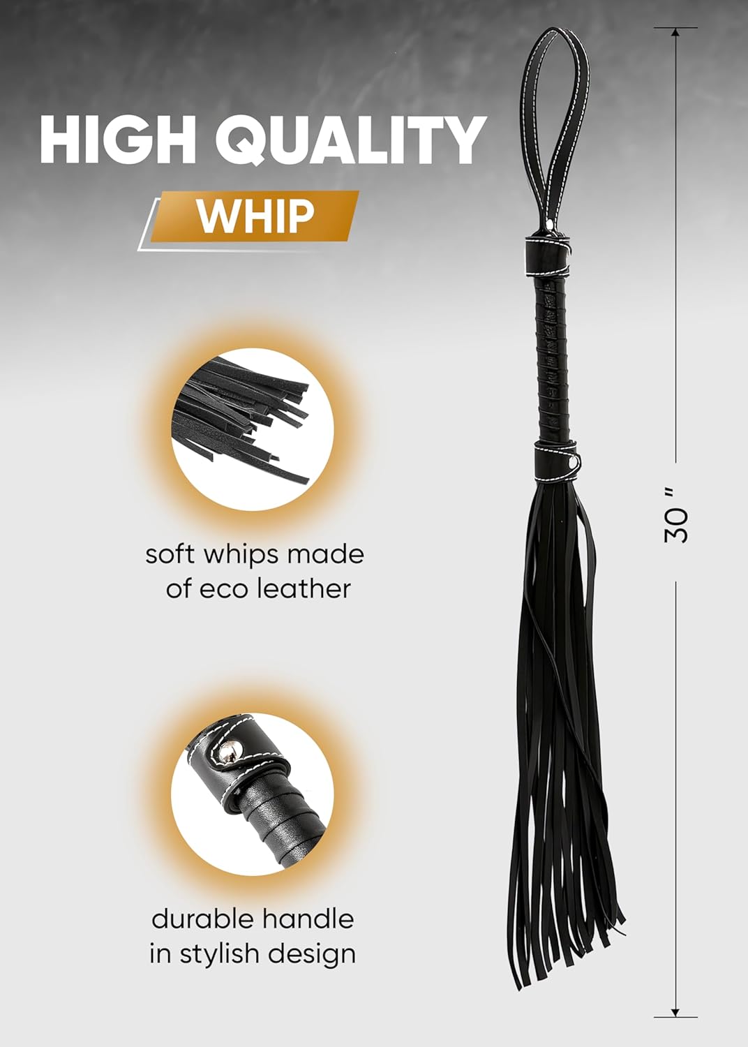 Horse Crop 18" Whip 33" Equestrian Horse Crop Whip Horse Whip - Crops for Horses - Image 2