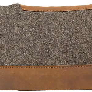 Equine 25" x 26 Pony ed Pure Wool Felt Horse Saddle Pad, Shock Absorbing Western Saddle Pad for Comfort Protection, ‎Black/Natural